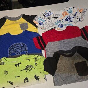 2T  6 pack toddler boys shirts Garanimals
